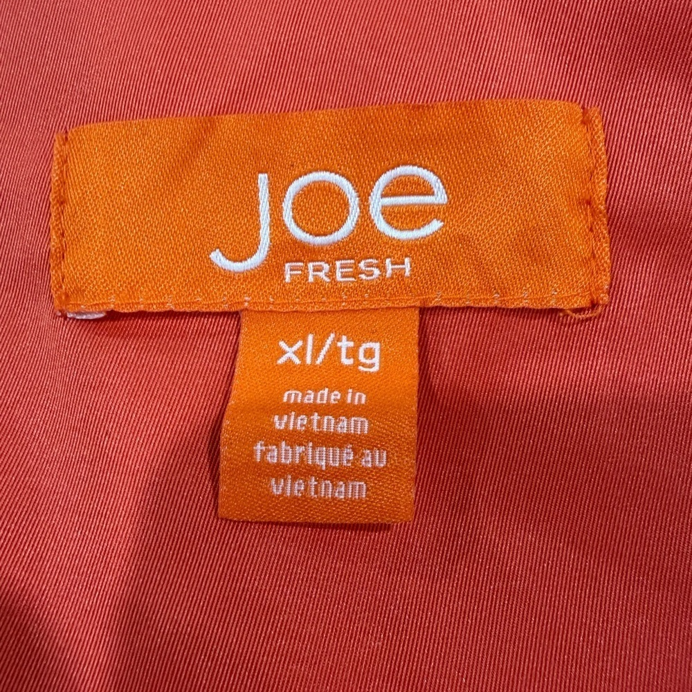 Joe Fresh Women’s Orange/Coral Water-Resistant Jacket with Hood - Picture 9 of 13
